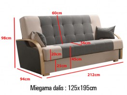 Minkšta sofa SOFIA